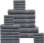 10 pcs Towel Set 100 % Egyptian Cotton 2 Bath Towel Size (70cmx140cm)2 Hand Towel Size(40cmx66cm) 2 Guest Towel Size(30cmx45cm) 4 Face Towel Size (30cmx30cm) 500 Gsm